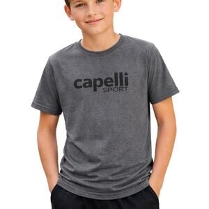 Capelli Sport Boys XL Gray Logo T-Shirt Youth Athletic Tee